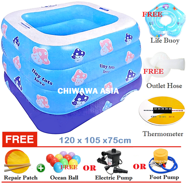 PROMOTION JL017369 Inflatable Swimming Pool Safe PVC Bath Basin KOLAM ...