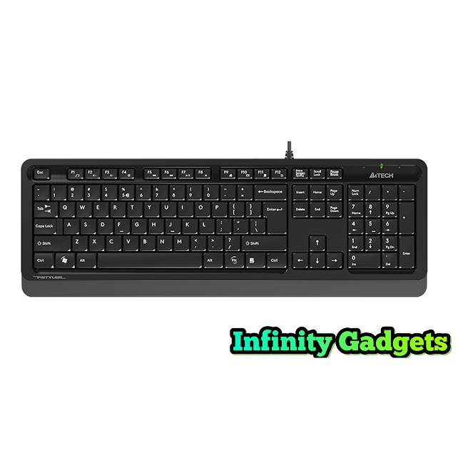 A4tech Fstyler Sleek Multimedia Comfort Keyboard FK10 (Grey) | Shopee ...