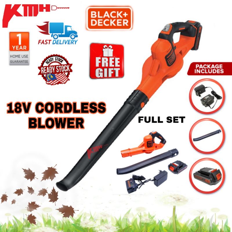 BLACK & DECKER GWC1820PCF 18V Cordless Lithium Ion Power Boost Blower ...