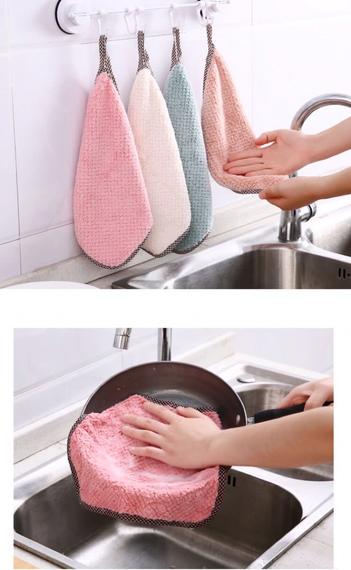Kitchen cloth Clean towel 懒人抹布洗碗帕子插手毛巾厨房擦布刷锅用品抹挂式不沾油小百洁清 | Shopee Malaysia