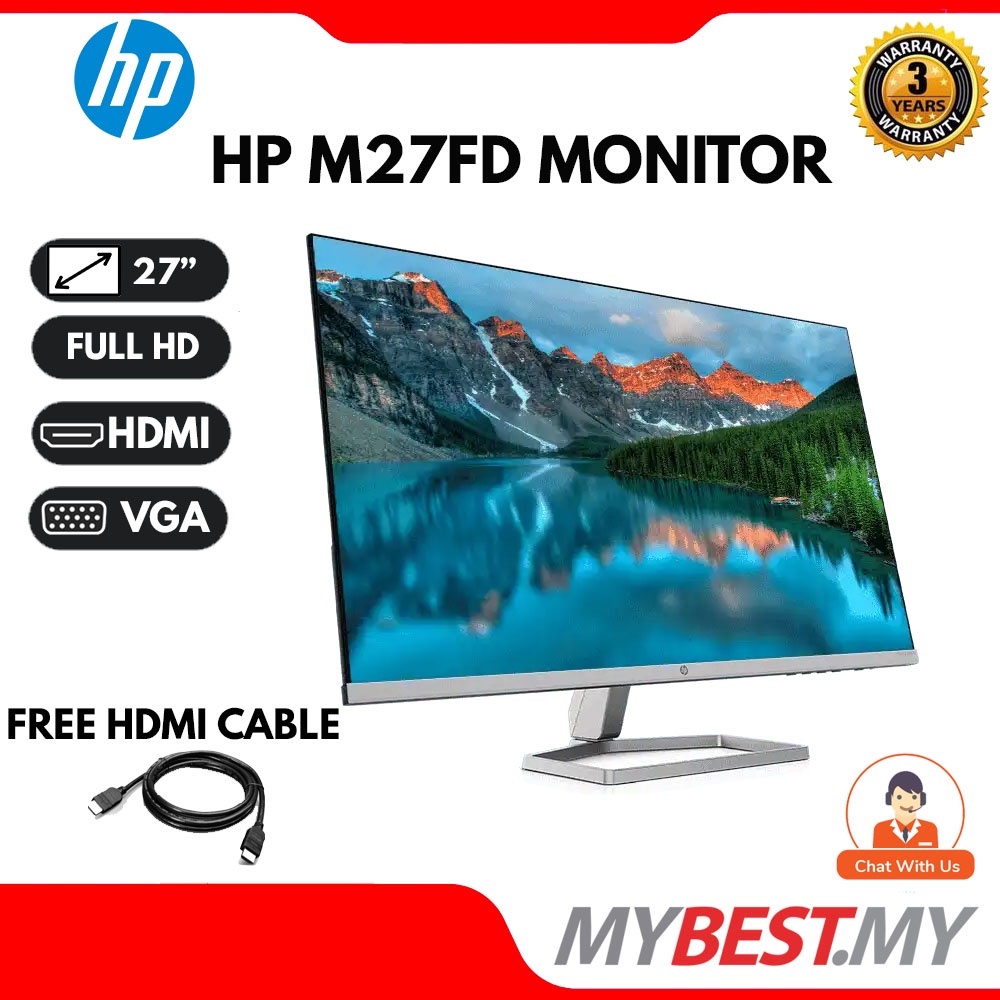 HP M27fd Monitor / 27" IPS FHD display / AMD FreeSync™ / EyeSafe®️ ...