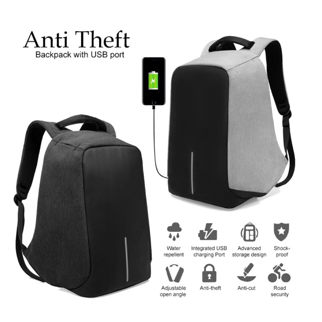 Anti theft backpack shopee hotsell