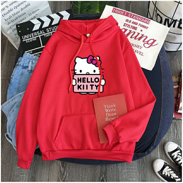 💖iS💖[Ready Stock] 5 Colours Hello Kitty Sweater Hoodie Cotton Cute ...