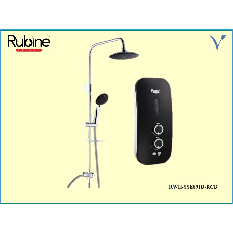 Rubine Water Heater Rwh Sse D Rmp Dc Pump Rain Shower Set Shopee Malaysia