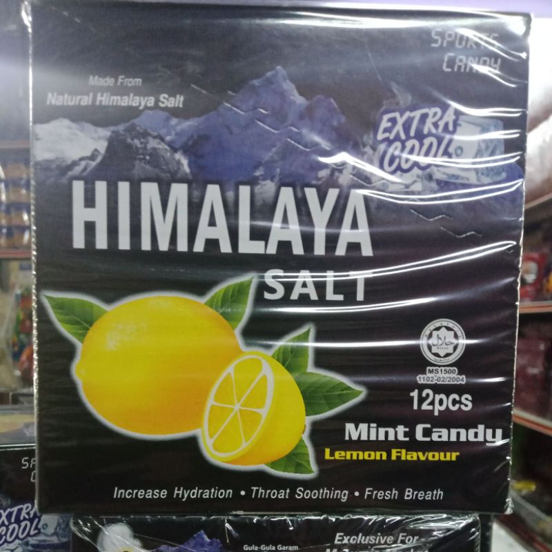 Big foot Natural Himalaya Salt Mint Candy Extra Cool Mint Lemon Flavour  Gula Gula Garam Himalaya Halal