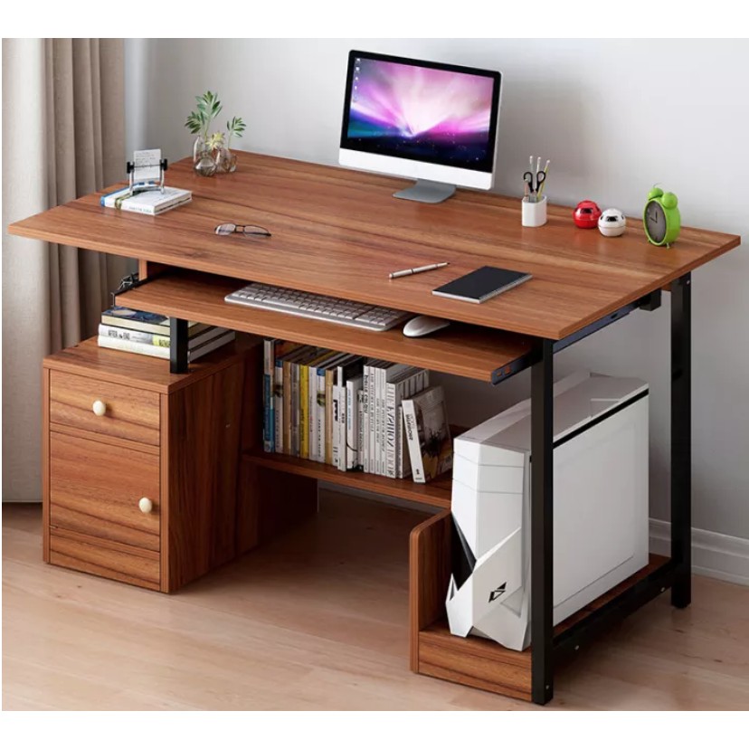 Multifunctional Wooden Computer Desk (90cm) Study Table PC Table