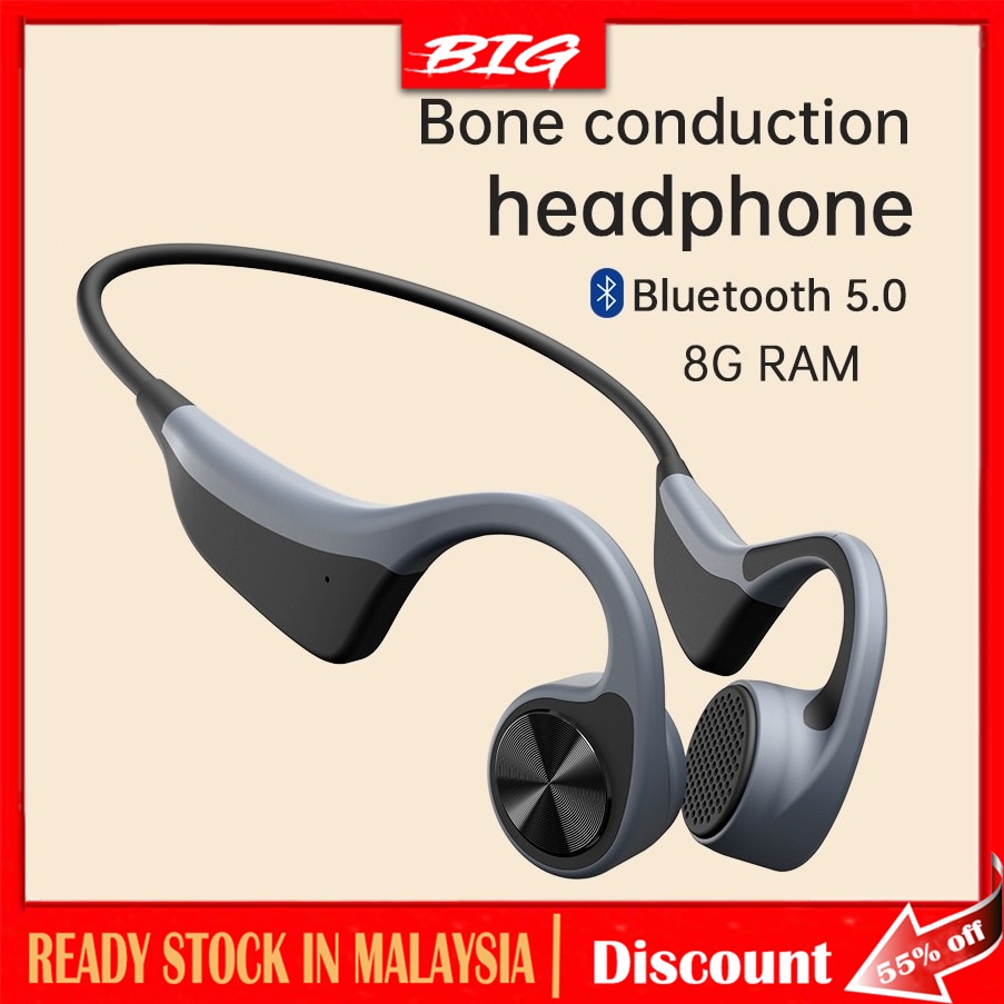 New Bluetooth Headphone Wireless Bone Conduction Headset Mp3 With 8g Memory For Android Sony