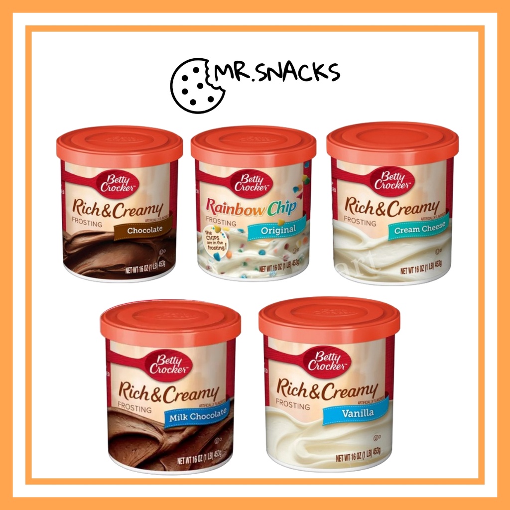 Betty Crocker Rich & Creamy Frosting Vanilla / Chocolate / Cream
