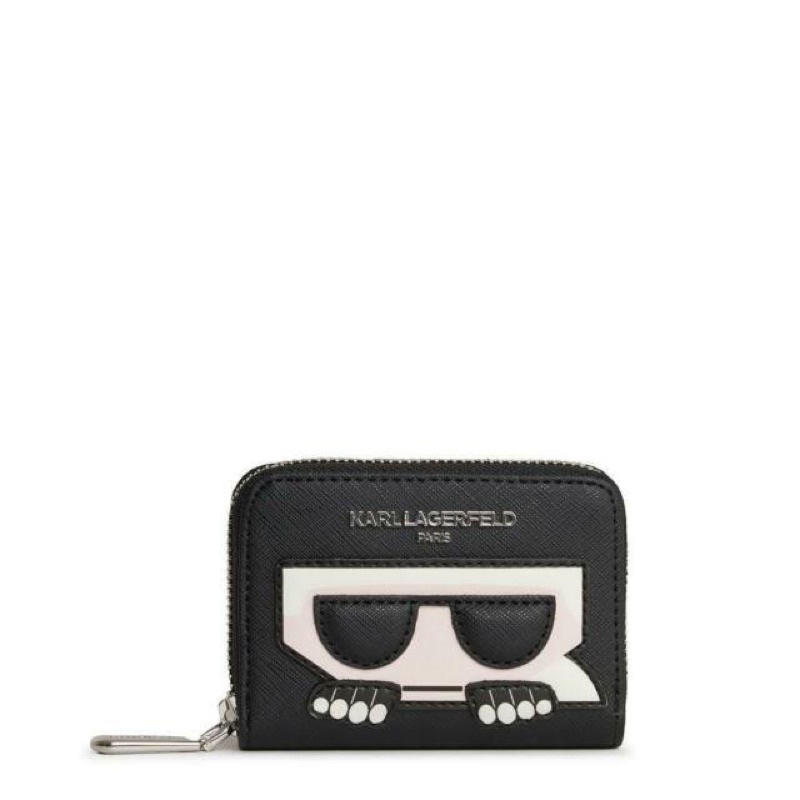 KARL LAGERFELD PARIS Small Zip Around Card sold Holder Wallet