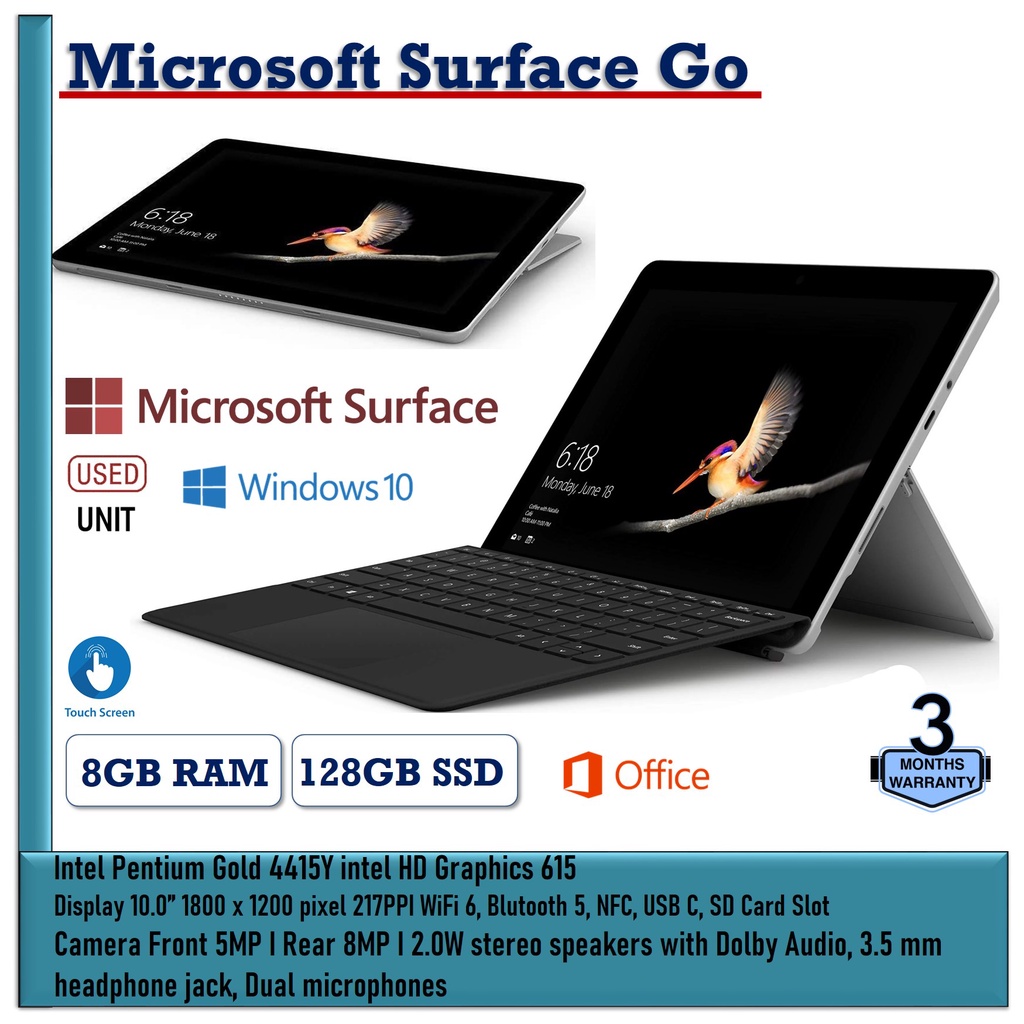 Surface go 8gb hot sale ram 128gb ssd