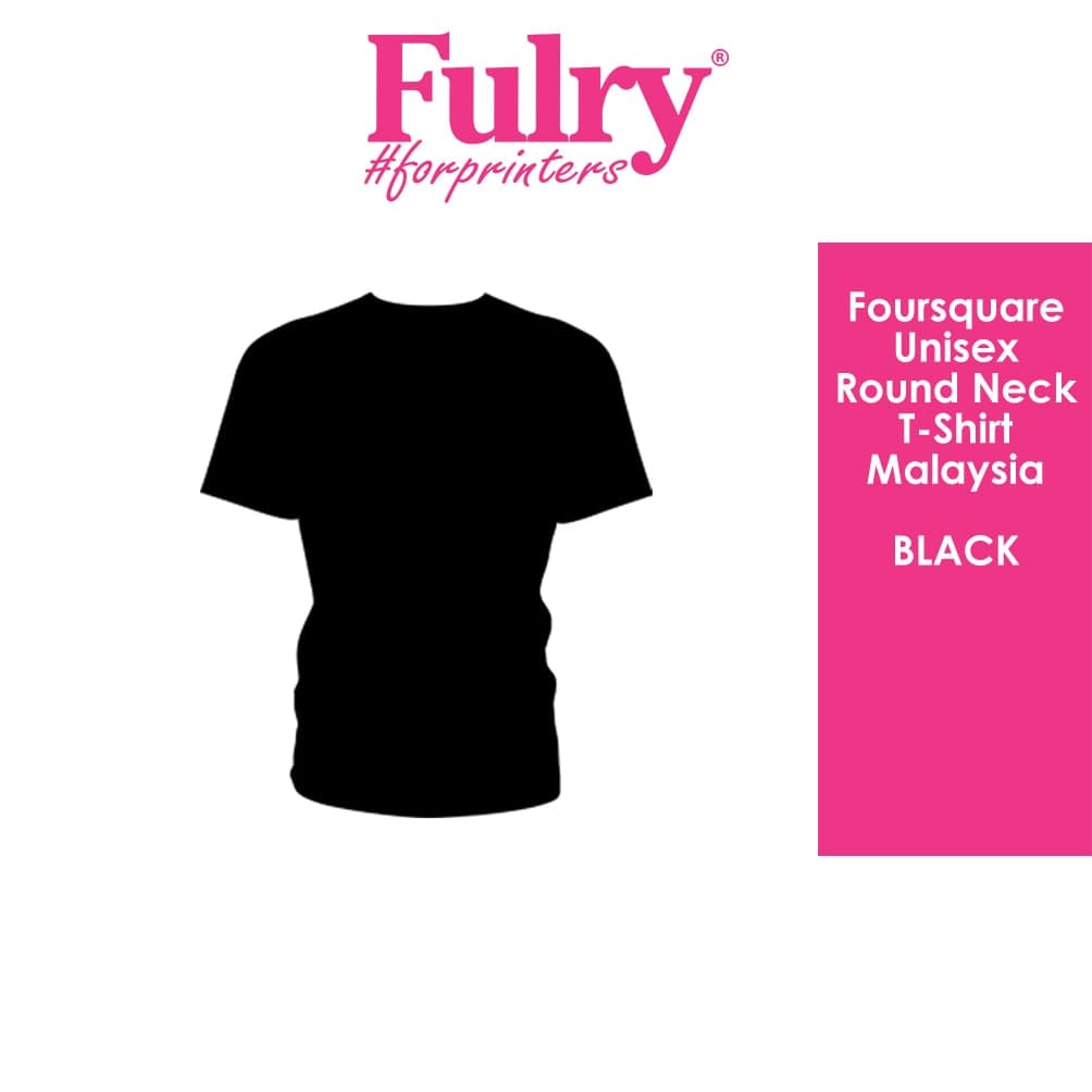 Foursquare Unisex Black Round Neck Short Sleeve T Shirt Sarawak