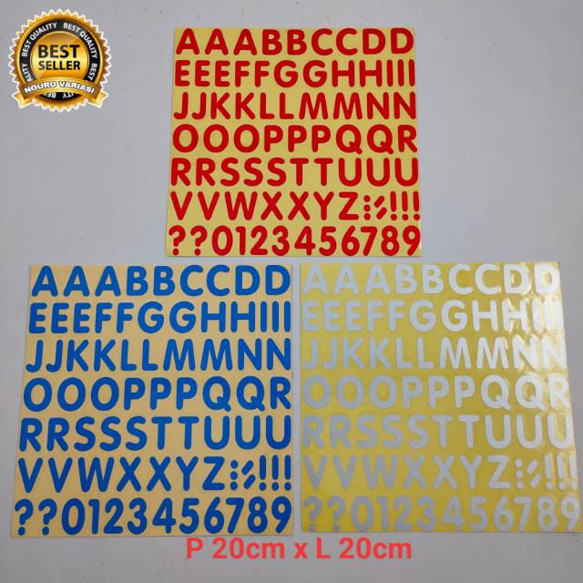 Alphabet NUMBER cutting stickers 20cm x 20cm GOOD QUALITY | Shopee Malaysia