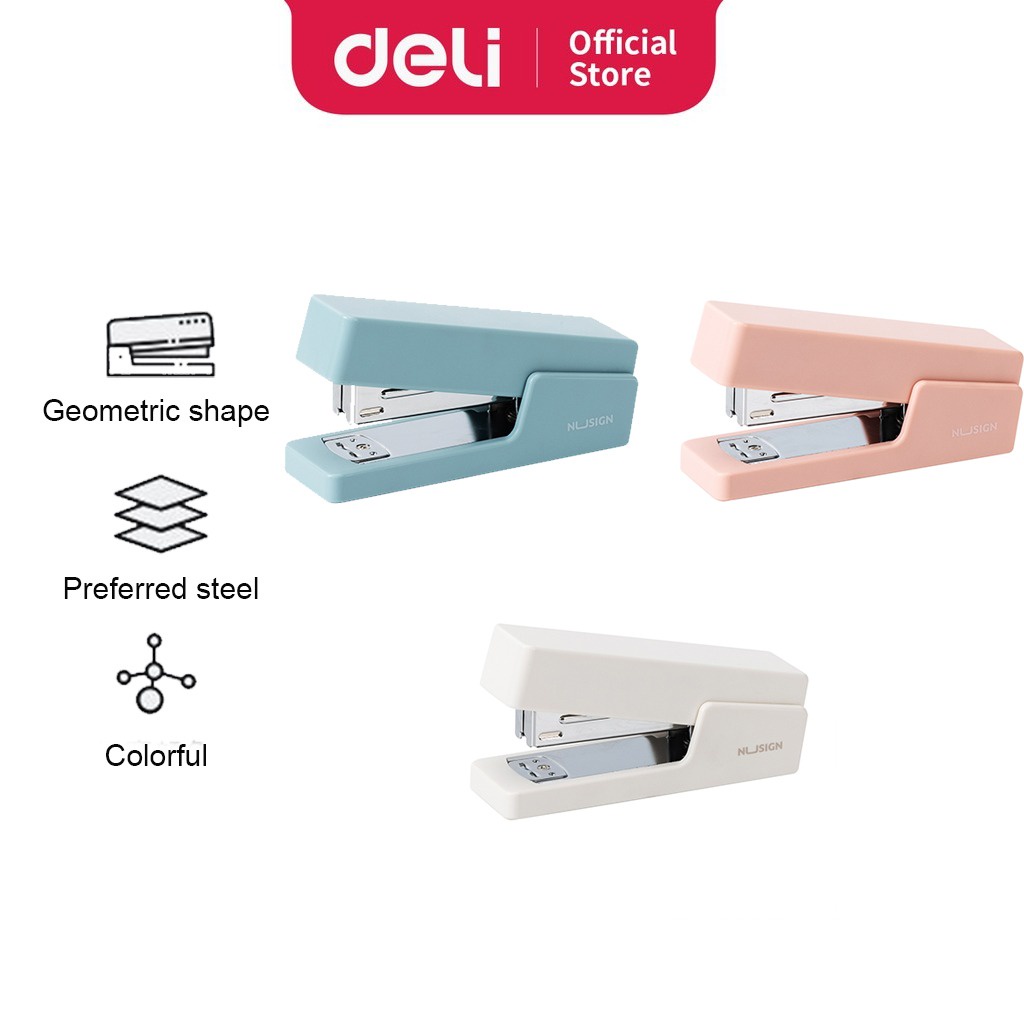 Deli Stapler Nusign Series 24/6 & 26/6 Staples 20 Sheets Nail Storage