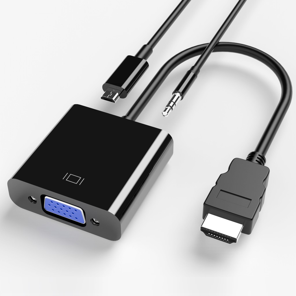 HDMI to VGA Adapter Cable HDMI VGA Converter Cable Support 1080P with ...