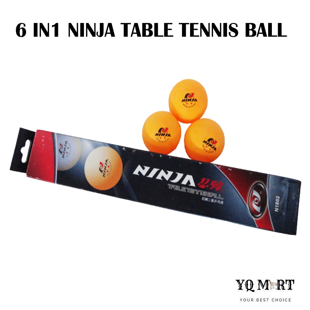 6IN1 Ninja Table Tennis Ball/ Tennis Ball Orange/ Ping Pong Shopee