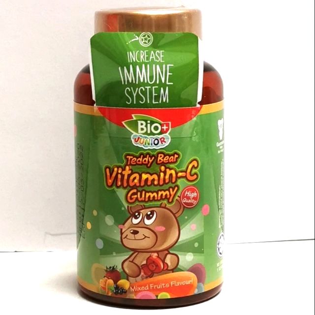 Bioplus Junior Teddy Bear Vitamin C 80's Gummies Mixed Fruit Flavour ...