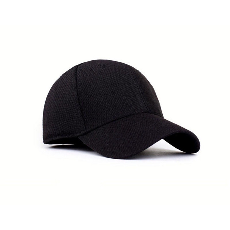 Fullcap Plain Cap Black Cap Full Cap Non-adjustable Sport Cap | Shopee ...