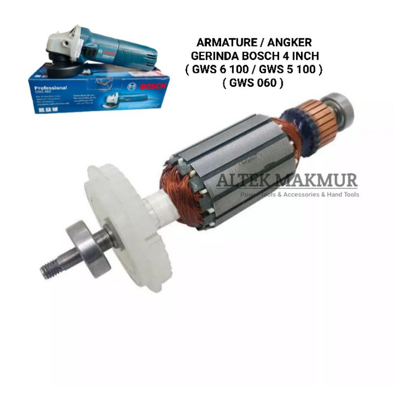 MESIN Armature For Grinding Machine Bosch GWS 6 100/GWS 060/GWS 5 100