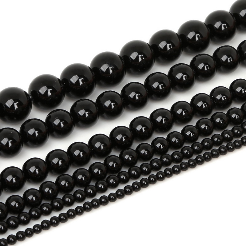 Black Onyx Agate Beads DIY Handmade Natural Stone For Jewelry