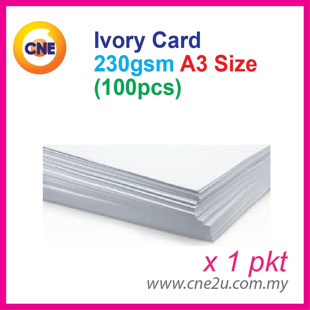 A4, A3, A5, A6 Ivory Card 230gsm White Card/ Kad Putih/Printing Card ...
