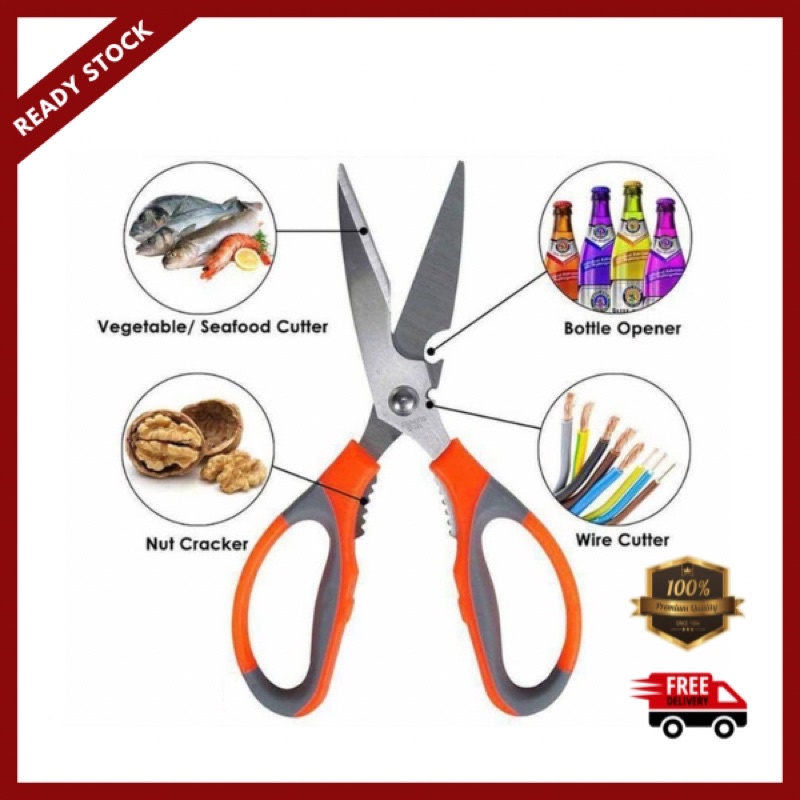 🔥READY STOCK🔥Multi function kitchen scissors | Shopee Malaysia