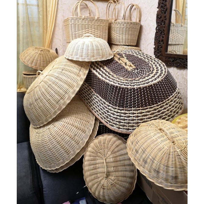 TUDUNG SAJI ROTAN BESAR / ROTAN HALUS / RATTAN FOOD COVER | Shopee Malaysia