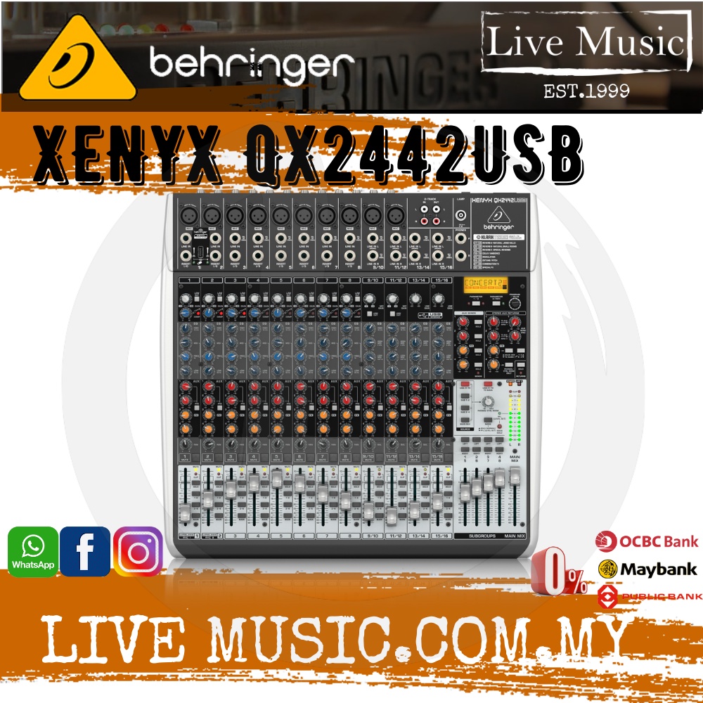 Behringer XENYX QX2442USB Mixer with USB and Effects ( XENYXQX2442USB