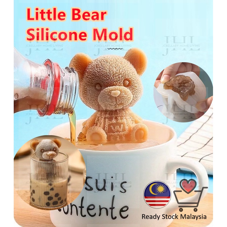 3D Little Bear Silicone Mold Ice Cube Maker Ice Cream DIY Tools Tik Tok