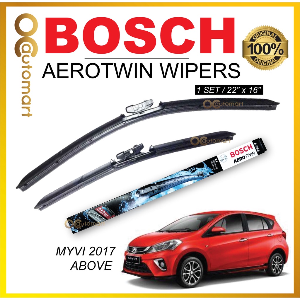 Bosch Aerotwins Wiper Blade 1set Perodua Myvi 2017 Above 100