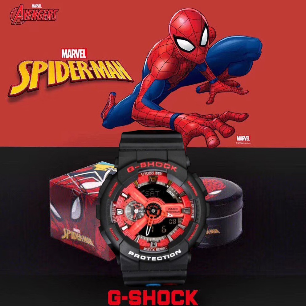 100 Original Casio Avengers Marvel GA 110 G Shock sport Wrist Watch Spider man Men Electronic Digital Watch Gift Shopee Malaysia