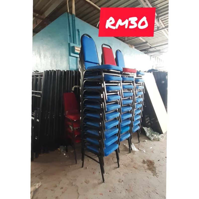 KERUSI BANQUET AS IT IS BIRU USED Shopee Malaysia