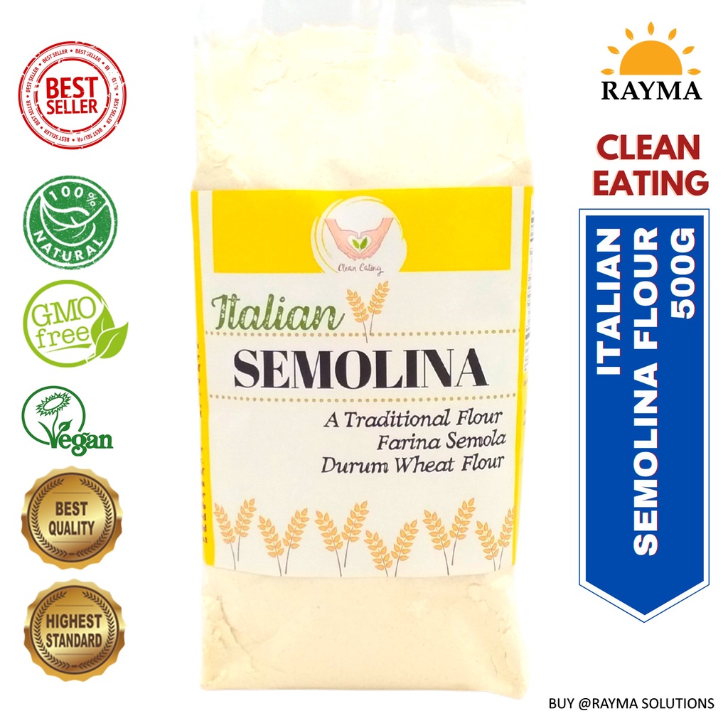 CLEAN EATING Classic Italian Semolina Flour / Tepung Semolina Itali ...