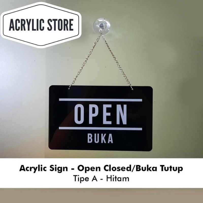 Sign Acrylic-Open Closed / Open Close (2 faces) - 15x24 cm | Shopee ...