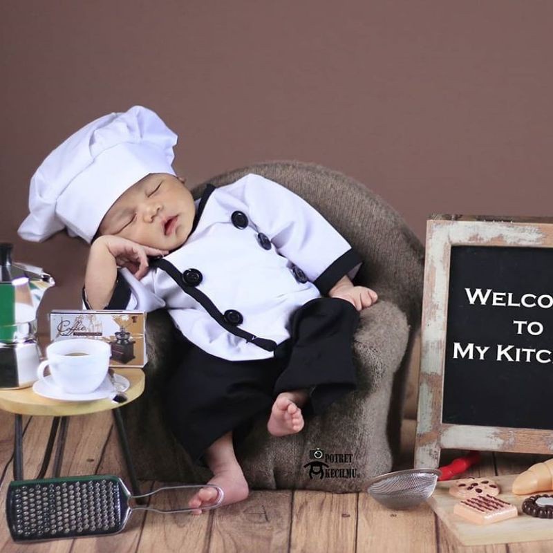 Newborn chef hot sale outfit