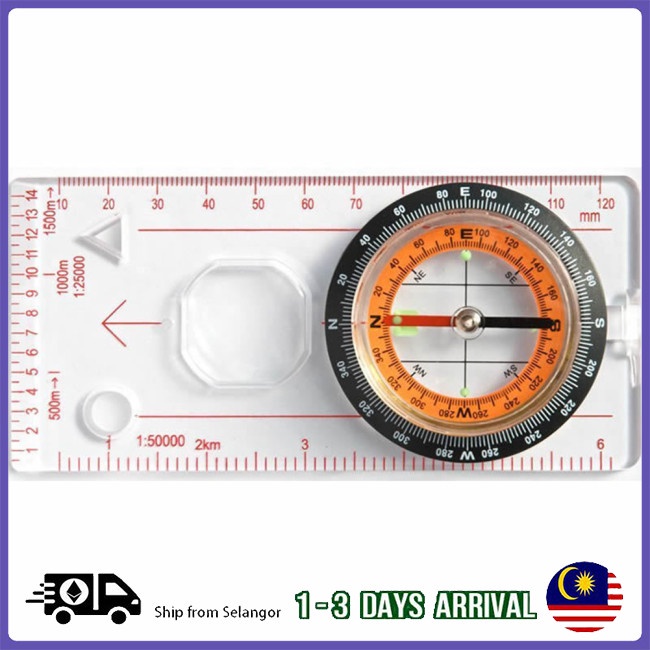[Local shipped]Professional Portable Magnifying Compass Ruler Scale ...