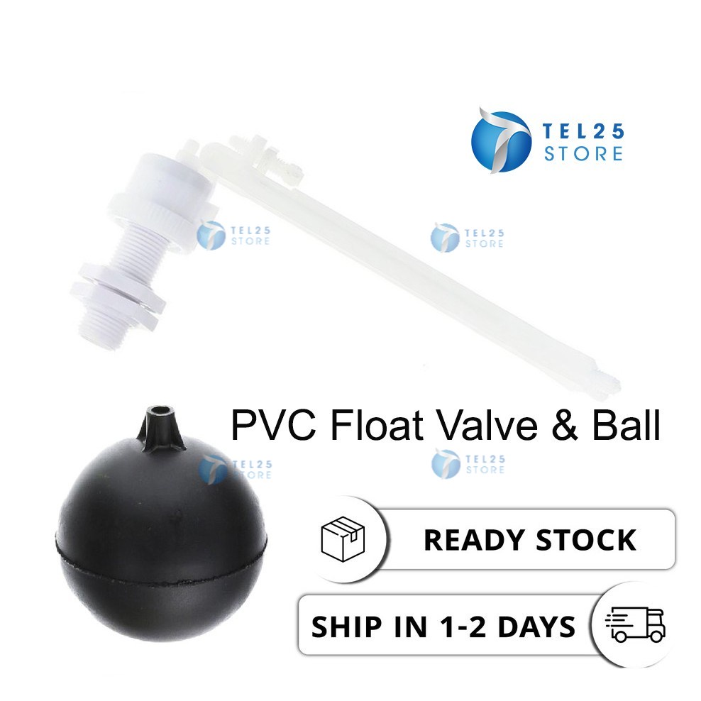 [ 1 UNIT ] Toilet PVC Float Valve 9'' & Ball 1/2'' Pelampung Bola ...