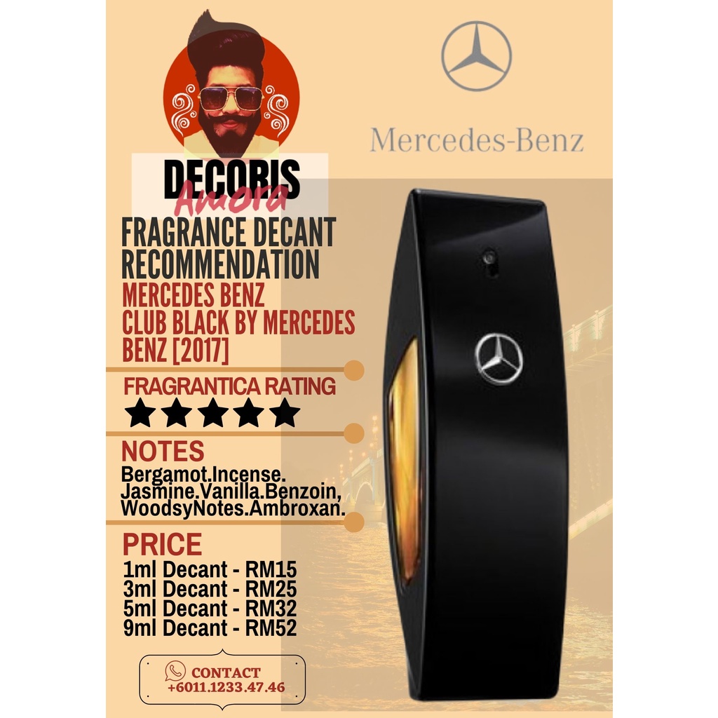 Mercedes Benz Club Black - Perfume Decant