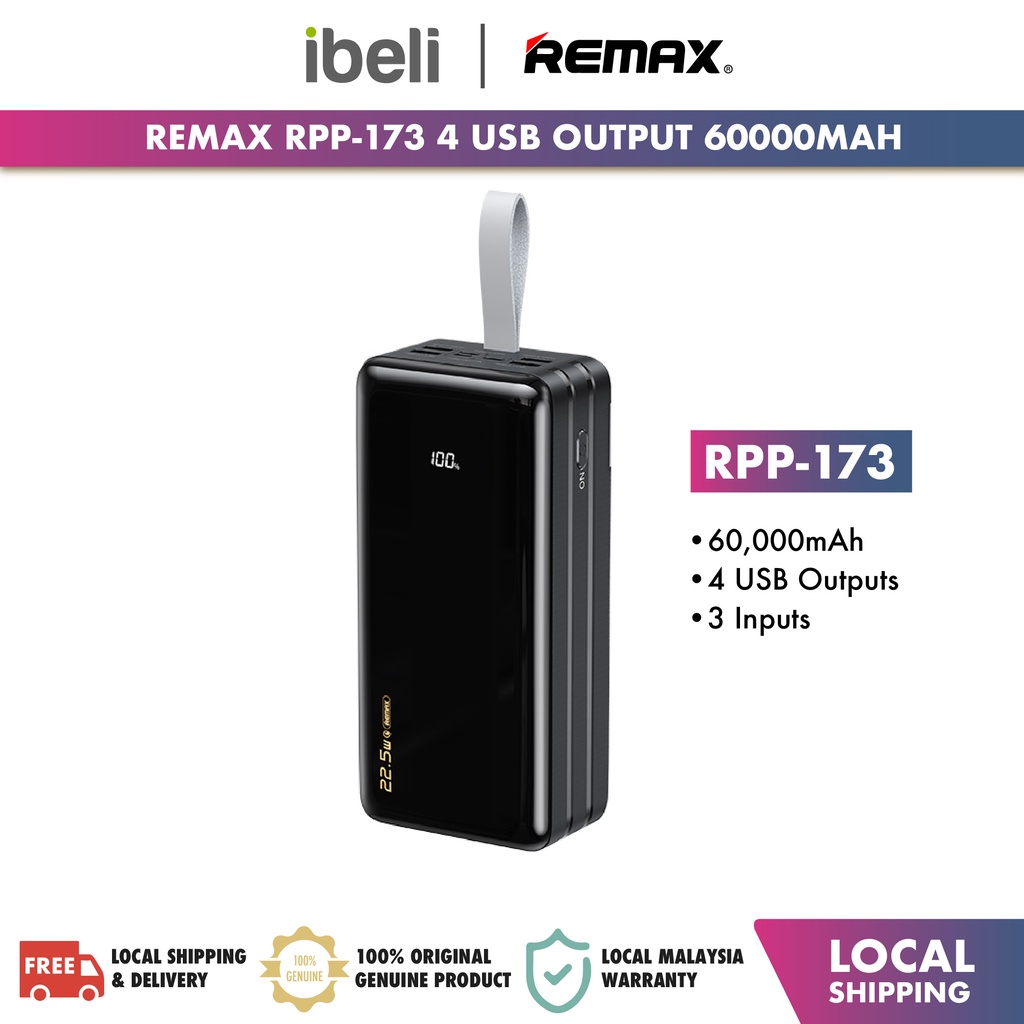 Remax RPP-173 Hunergy Series Fast Charging 22.5W Large Capacity High ...