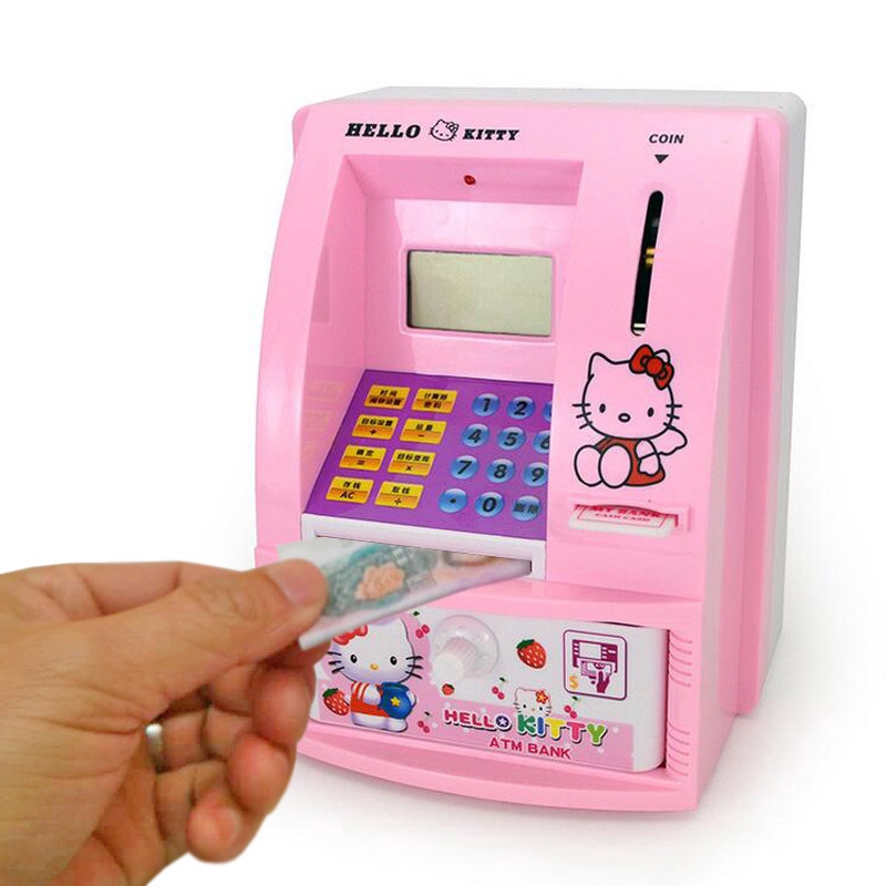 Hello Kitty Kids Talking ATM Machine Savings Bank With Digital Screen ...