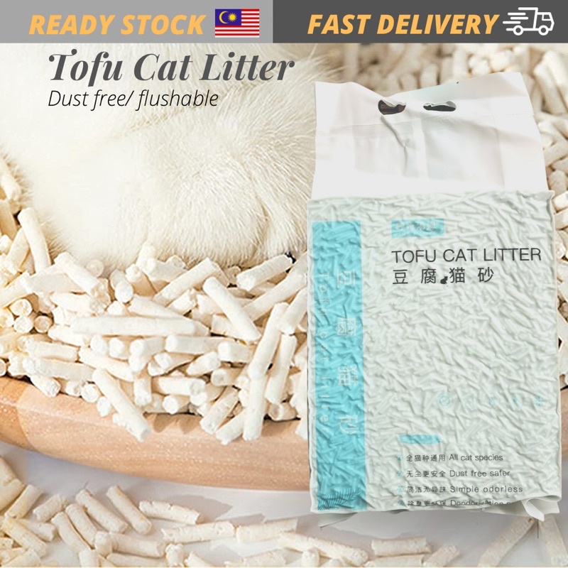 Natural Tofu Cat Litter Pet Flushable Odor Control Clumping Cat Litter pasir kucing semula jadi