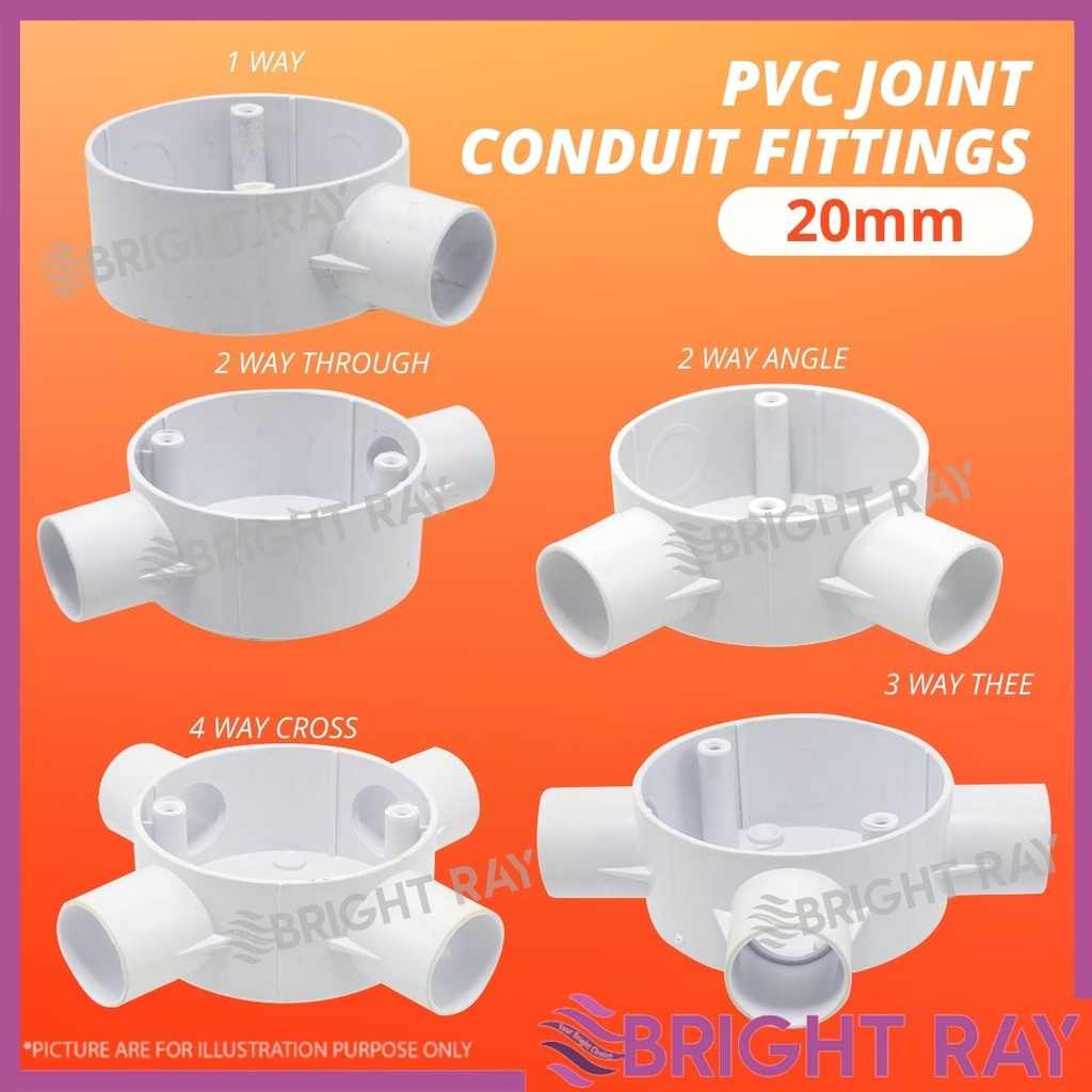 20mm PVC Joint Conduit Box Fittings Accessories Wiring Fitting Pipe