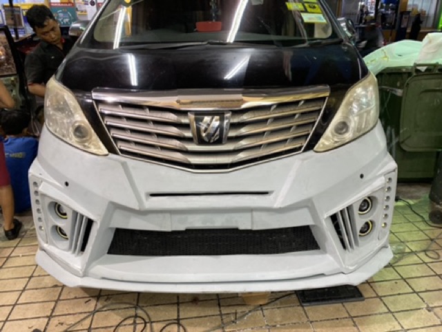 Toyota alphard anh20 RICERCA Front Bumper bodykit body kit led lip 2008 ...