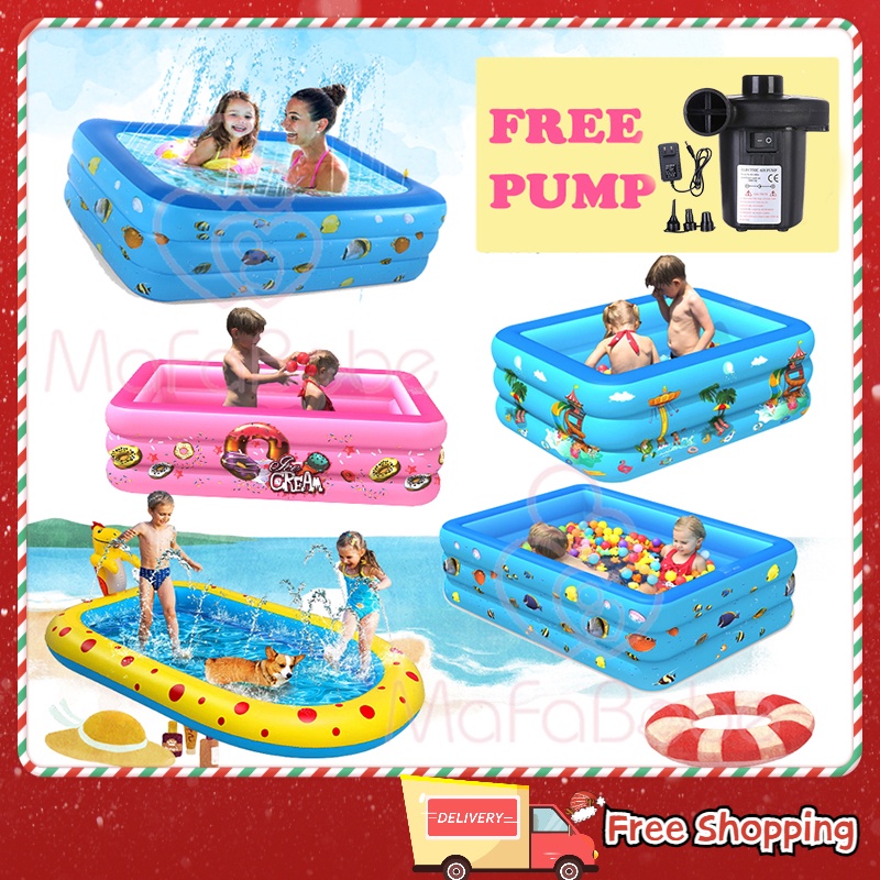 Mafababe Inflatable Swimming Pool Beach Crab Design Kids Pool Baby Pool ...