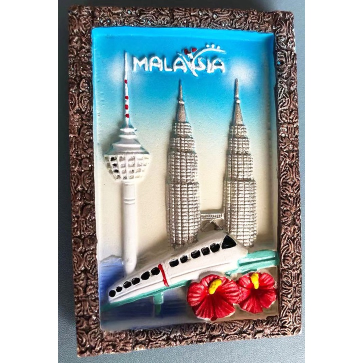 3D Kuala Lumpur Malaysia Fridge Magnet - Travel Souvenir, Resin Home Decoration