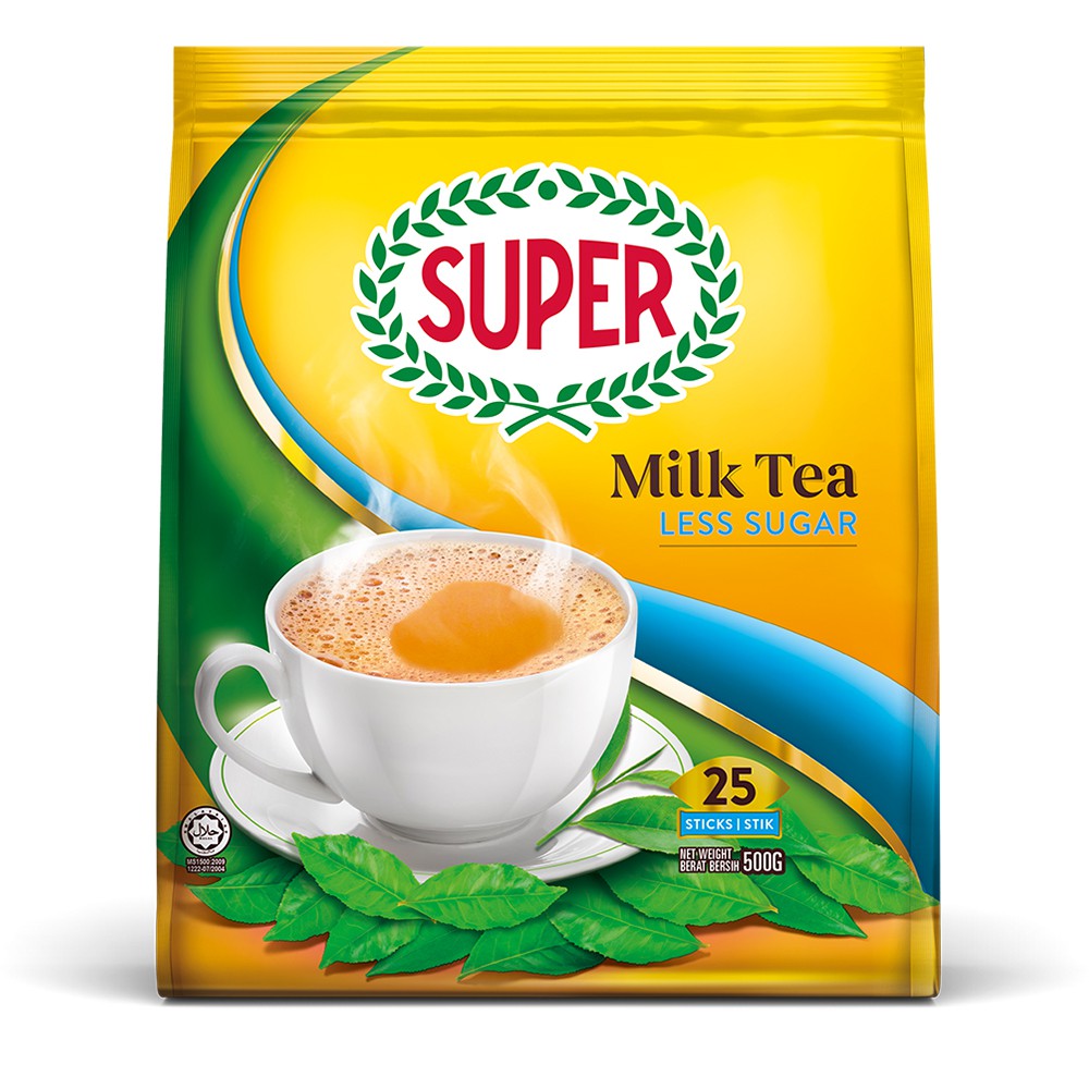 Super 3 in 1 Instant Milk Tea Less Sugar 20G X 25 Sachets | Shopee Malaysia