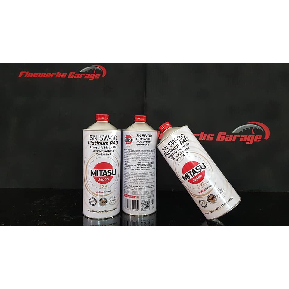 MITASU 5W30/5W40 PAO FULLY SYNTHETIC ENGINE OIL 1L MADE IN JAPAN ...