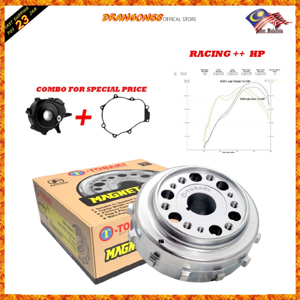 Tobaki Racing Magnet Rotor Y15ZR/Y15/Ysuku Magneto /MAGNET COVER/GASKET ...