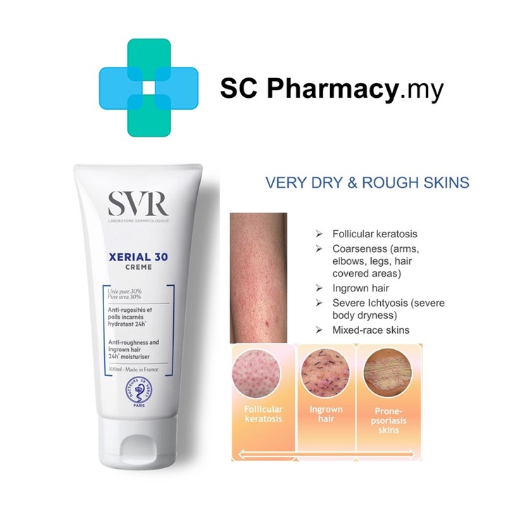 SVR Xerial 30 AntiIngrown Hair Cream 75ml Keratosis pilaris, roughness