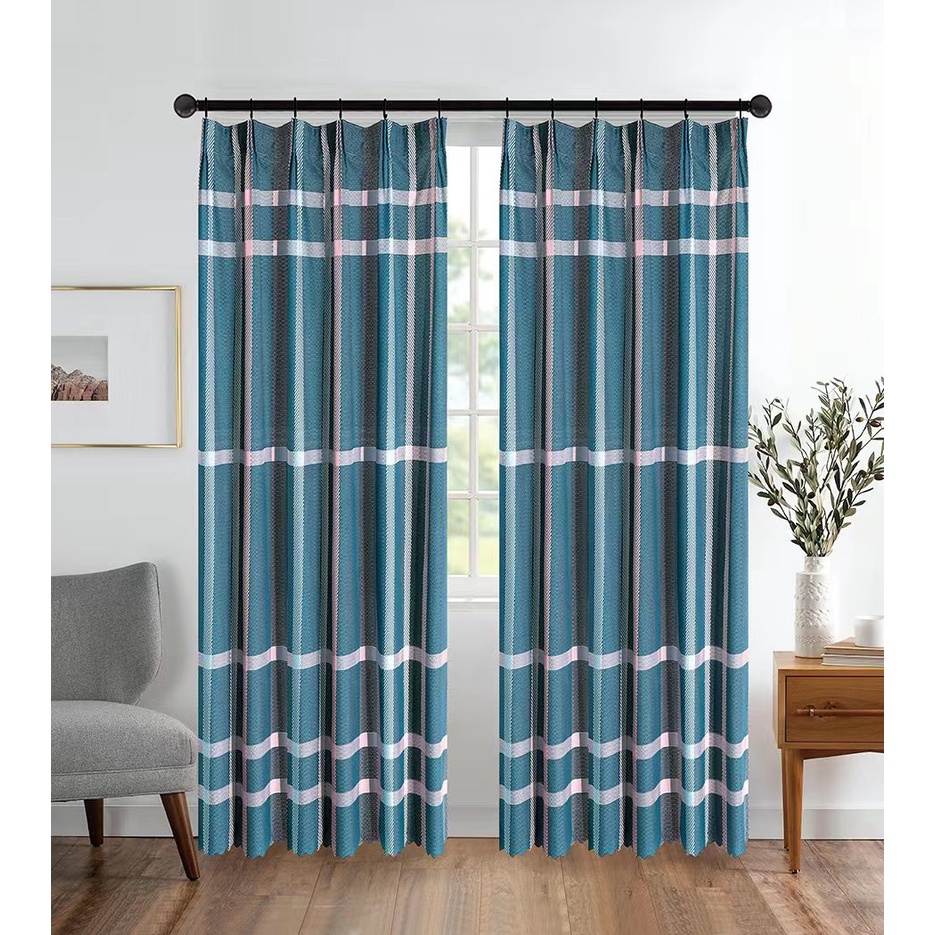 B.S.B Hook Type Modern Langsir Curtain Semi Blackout Langsir Pintu Door ...