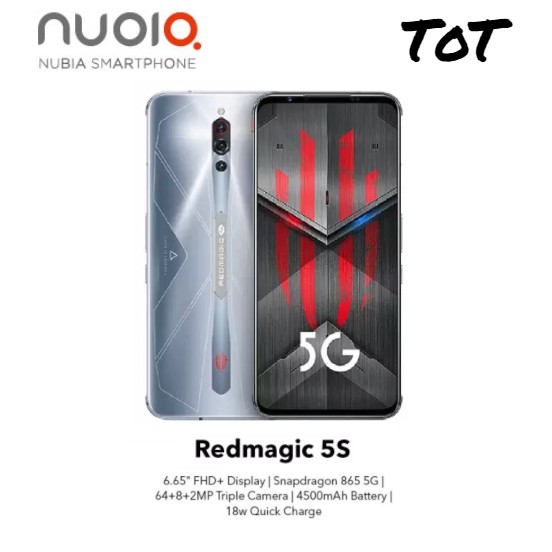 [Original] NUBIA Red Magic 5S 8GB RAM + 128GB ROM 5G SNAPDRAGON 865 AMOLED  144Hz 6.65” 1 Year Nubai Warranty